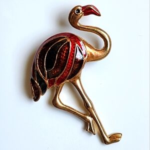 Vintage flamingo pin